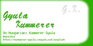 gyula kummerer business card